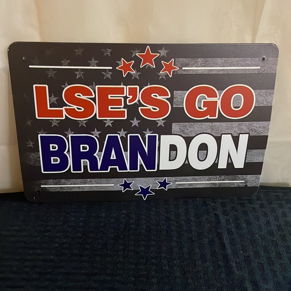 “LSE’s Go Brandon” Tin/Metal Sign Man Cave Decor Metal Sign 12”x 8” - Picture 6 of 6